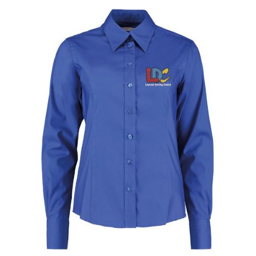 LDC Kustom Kit Women's Corporate Oxford Blouse Long-Sleeved (Tailored Fit)